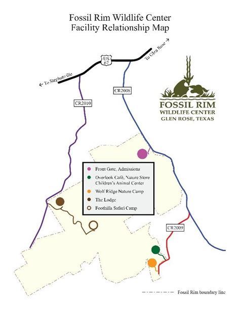 fossil rim wildlife center map.